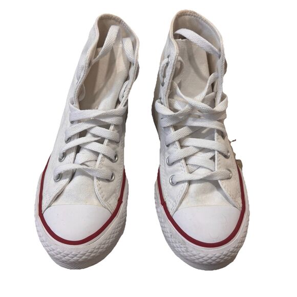 Converse Youth Chuck Taylor All Star Canvas Hi Top Sneaker Size 2 White - Picture 4 of 7